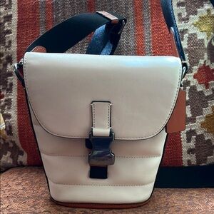 Coach White and Tan Crossbody Bag